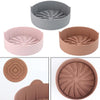 Air Fryer Silicone Grill Pan Accessories, Size: Round 22 cm(Coffee)