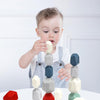 16 Grains Pine Original Color Children Early Teachings Stack Stone Building Blocks Wood Stack Stone Toys