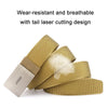AWMN Men Nylon Canvas Cargo Jeans Casual Buckle Belt, Length: 120cm(Black Buckle Brown)