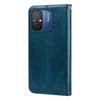 For Xiaomi Redmi 12C/11A 4G Global/Poco C55 Oil Wax Texture Leather Phone Case(Blue)