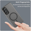 For Samsung Galaxy S23+ 5G MagSafe Frosted Translucent TPU + PC Full Coverage Phone Case(Black)
