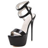 Sexy Nightclub Super High Heels, Size:46(Black)
