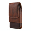 For 5.2 inch Mobile Phone Cowhide Texture Oxford Cloth Waist Bag(Brown)