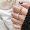 S925 Sterling Silver Cool Style Ladies Combination Ring, Specification:J797