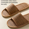 Linen Slippers Summer Couple Home Indoor Floor Rattan Grass Non-Slip Slippers, Size: 37-38(Yellow Grass)