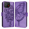For Asus ROG Phone 8 Embossed Butterfly Leather Phone Case(Purple)
