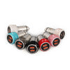 Car Diamond Aluminium Alloy QC3.0 Dual USB Quick Charger(Pink)
