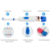 2W Creative Household Waterproof Rotary Electric Toothbrush Set with 4 Replacement Brush Heads & Base, 8500 Revolutions Per Minute(Blue)
