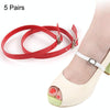 5 Pairs High Heels Leather Shoes Anti-heel Laces(Red)
