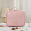 Large Capacity Cosmetic Storage Bag PU Waterproof Travel Toiletry Bag(Pink)