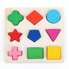 Children Educational Toys Early Education Geometric Shapes Wooden Toys(Color)