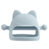 Baby Anti-eating Hand Cover Boiled Silicone Soothing Teeth Stick(Gray Blue)