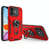 For iPhone 11 Metal Rotating Bracket TPU + PC Magnetic Phone Case(Bright Red)