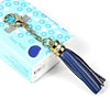LS01 Tassel Zinc Alloy Keychain Car Hanging Bag Pendant (Sapphire Blue)