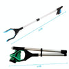 31.9 Inch Magnetic Foldable Litter Reachers Pickers Extra Long Grabber Stick(Green)