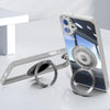 For Samsung Galaxy A06 4G 360 Holder MagSafe Acrylic Hybrid TPU Phone Case(Grey)