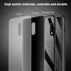 For OnePlus 7 Texture Gradient Glass Protective Case(Black)