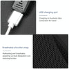 OUMANTU 9003 Business Laptop Bag Oxford Cloth Large Capacity Backpack with External USB Port(Black)