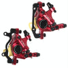 ZOOM HB100 Mountain Bike Hydraulic Brake Caliper Folding Bike Cable Pull Hydraulic Disc Brake Caliper, Style:Front and Rear(Red)