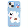 For iPhone 15 Skin Feeling Jelly TPU Hybrid PC Phone Case(Pooping Puppy Blue)