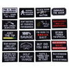 10PCS Hook and Loop Fastener Armband English Letter Embroidery Banner Color Random Delivery