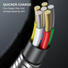 ENKAY ENK-CB128 PD 27W Type-C to 8 Pin Carbon Steel Hose Spring Fast Charging Data Cable, Length:1m(Black)