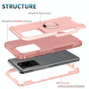 For Samsung Galaxy S20 Ultra 3 in 1 PC + TPU Phone Case with Ring Holder(Pink)