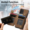 For Samsung Galaxy A22 5G Retro Leather Zipper Wallet Back Phone Case(Brown)