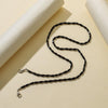 Drop Style Faceted Crystal Mask Lanyard Necklace Chain Glasses Chain(Black)
