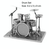 3 PCS 3D Metal Assembly Musical Instrument Model DIY Puzzle Toy, Style:Drum Kit