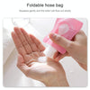 2 PCS Portable Silicone Lotion Bottle Hand Sanitizer Bottle Travel Soft Pack Shampoo Shower Gel Bottle( Water droplet pink)