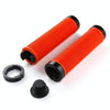 1 Pair AG15 Bicycle MTB Bike Lock-on Rubber Handlebar Grips(Black)