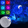 USB Projection Lamp LED Gypsophila Laser Light Colorful Rotating Night Llight,  US/EU Plug(White)