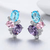Sterling Silver Earrings Zircon Earrings Personality Ladies Earrings