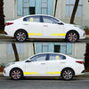 2 PCS/Set D-487 Stripe Pattern Car Modified Decorative Sticker(Yellow)