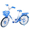 1:8 Scale Simulation Alloy Bicycle Model Mini Bicycle Toy Decoration(Road Bike-Blue)