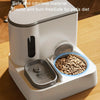 Automatic Pet Feeder & Water Dispenser, 2.8L Food, 1L Water, Grey