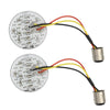 2 PCS Motorcycle LED Signal Steering Lamp For Dyna(White Red Light 1157 Without Lampshade)