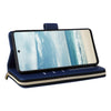 For Samsung Galaxy A73 5G Nine-card Slots Zipper Wallet Bag Leather Phone Case(Blue)