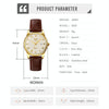 SKMEI 9058 Multifunctional Outdoor Fashion Waterproof Gold Shell Quartz Wrist Watch(Women Style Gold Face Brown Strap)