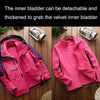 LSM-121 Women Autumn And Winter Jackets Grab Fleece Inner Lining Outdoor Hiking Clothes, Size:L(Green)