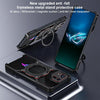 For Asus ROG Phone 8 / 8 Pro Mechanical Arm Borderless MagSafe Holder Metal Phone Case(Black Silver)