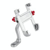 PROMEND Aluminum Alloy Cell Phone Holder Adjustable Angle Rotating Motorcycle Navigation Support, Style: SJJ-299E Rearview Mirror Silver