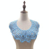 Sky Blue Milk Silk Lace Embroidered Collar Three-dimensional Hollow Fake Collar DIY Clothing Accessories, Size: 32 x 32cm