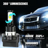 2pcs H11B 3570 2LED 80W Car Headlight Bulbs High Bright Fog Lights(Yellow)