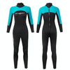 DIVESTAR 3mm Women One-piece Wetsuit Long-sleeved Warm Surfing and Snorkeling Clothes, Size: S(Black Blue)
