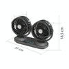 F623 12V/24V Vehicle Electric Oscillating Head Rotatable Double Head Fan (Basic)