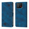 For Asus ROG Phone 8 Skin Feel Embossed Leather Phone Case(Blue)