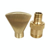 Water View Rockery Fountain All Copper Stainless Steel Adjustable Universal Fan-shaped Flat Nozzle, Size: 6 Point(Brass)