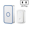CACAZI Wireless Doorbell Plug-in Chime, 300m Range, 60 Tunes, US Plug (White)